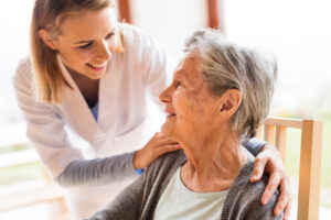 Elderly Placement Services, Sacramento, health,visitor,and,a,senior,woman,during,home,visit, residential assisted living consultants, senior living referral companies, senior placement agent, Trusted Senior Placement